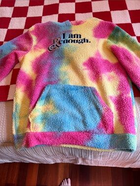 Barbie Tie-Dye Sherpa Pullover - Pink, Yellow, Blue, Green